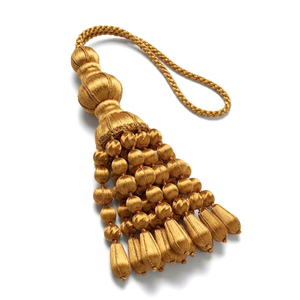 High Quality <b>Gold</b> Bullion Tassels Apparel Handmade <b>Trimming</b> with Bullion Wire Design Tassel for Home Textile - Product Image 4