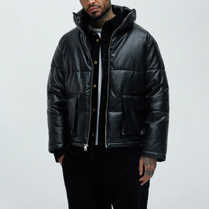 Nouvelle arrivée - Veste matelassée unisexe de haute qualité, vêtements décontractés, col montant brillant, à capuche, vente en gros, vestes matelassées personnalisées, toutes tailles - Product Image 4