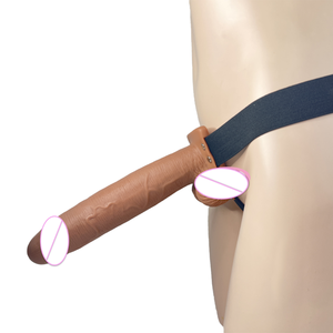 11 inch Wearable Dildo Strap-On with wireless <b>remote</b> Penis For Men And Women Hollow Rechargeable <b>Vibration</b> Toy - Product Image 2