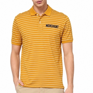 เสื้อโปโลชายลายทาง คอปกแบบริบ เสื้อโปโลลายทางคลาสสิกสำหรับใส่ลำลองทุกวัน สวมใส่สบาย ทรงปกติ - Product Image 2