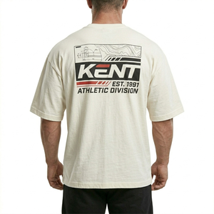 Camiseta Deportiva Extra Grande de 240 GSM, 100% Algodón Transpirable, para Gimnasio, Entrenamiento, Ropa Urbana Unisex, OEM ODM - Product Image 5