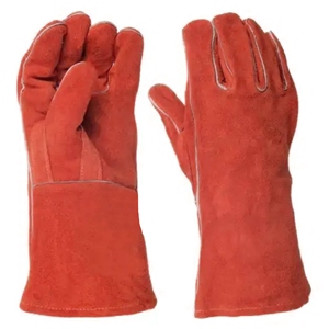 Premium Quality Cowhide Leather Welding Gloves Comfortable Split <b>Cow</b> Leather Protection Reinforced Safety Gloves for Working - Product Image 2