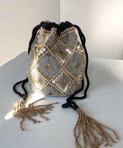 High Quality Luxury Heavy Embroidered Pearl Potli <b>Bags</b> for Women Wedding Favor Evening Clutches Wrist <b>Bags</b> for Return Gifts - Product Image 3