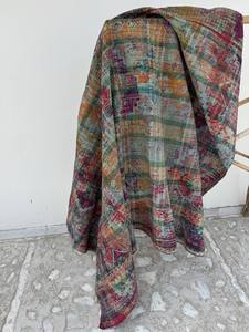 Traditional Persian Kantha <b>Quilt</b> Printed Cotton Bedspread Vintage Reversible <b>Throw</b> Blanket Eco-Friendly Home Decor - Product Image 2