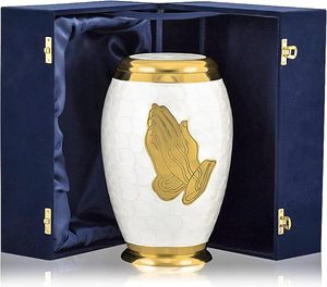 Urna Funeraria de Aluminio Vintage para Adultos, Recipiente Conmemorativo para Cenizas, con Grabado Decorativo y Apariencia Elegante - Product Image 5