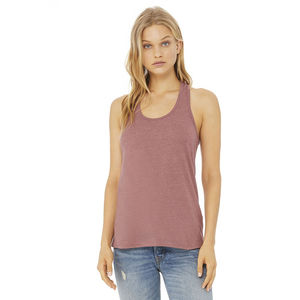 Débardeur long Bella Canvas Gold Color 6008 pour femme, en jersey, dos nageur, coton et polyester, respirant, pour la gym, le fitness et l'entraînement. - Product Image 4