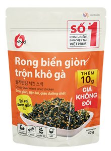 ขายส่ง OEM สาหร่ายอบกรอบผสมไก่แห้ง 40 กรัม - สาหร่ายปรุงรสพร้อมไก่แห้ง - Product Image 2