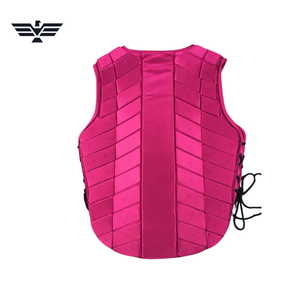 Chaleco de Equitación de Neopreno Rosa, Unisex, Impermeable, sin Mangas, con Cierre de Cremallera, Color Sólido, Tejido de Tela - Product Image 4