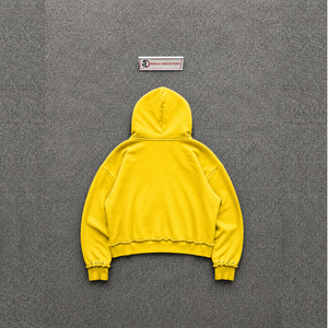 Sudadera con Capucha Amarilla Extra Grande de Alta Calidad, Cierre de Cremallera, Estilo Casual, Felpa Francesa, Algodón, Corte Regular, Estilo Otoñal, Premium - Product Image 6
