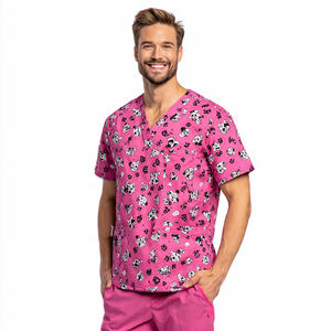 เสื้อสั้นแขนสั้นสำหรับสัตว์เลี้ยง ชุดทำงานกรูมมิ่ง ชุดกรูมเมอร์กันน้ำ ชุดยูนิฟอร์มกรูมเมอร์สุนัขสำหรับผู้ชาย ชุดยูนิฟอร์มกรูมมิ่งสุนัขแบบซับลิเมชั่น - Product Image 2