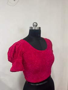 Half Puff <b>Balloon</b> Sleeve Stretchable Georgette Brasso Best Quality Ready Made Plus Size Autumn Buy Direct From Supplier - Product Image 6