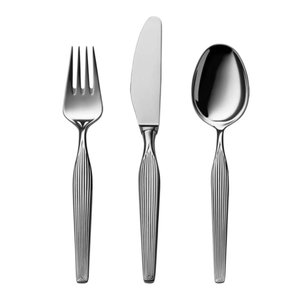 Vintage Flatware Set 4 Piece Stainless Steel Cutlery Cream <b>Plastic</b> Handle High <b>Mirror</b> Polish Finish for Wedding Dining Home Rest - Product Image 4