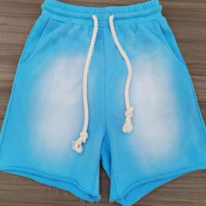 Shorts Streetwear 2026 100% Terylene Infroissable, Coton Lavé Effet Monkey, Motif Léopard Sublimé, Décoration de Poche, Personnalisable - Product Image 6