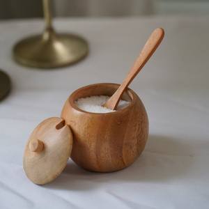 Wooden Spice Container <b>Box</b> with Rustic Handcrafted Design Eco-Friendly & Durable for Kitchen Table Storage - Product Image 6