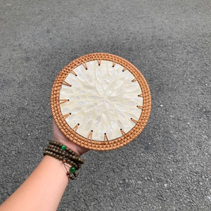 Eco Friendly <b>Wicker</b> Handmade Mosaic Decorative Bag Vinagreen Mother's Day Christmas Wall Hanging Home Decor 100% Free Tax - Product Image 2