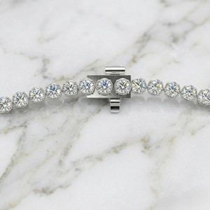 Collar de tenis con diamantes redondos de 8.00 quilates, oro de 14K, diamantes cultivados en laboratorio, color E-F, VVS2, engaste de puntas, joyería de eternidad para mujer - Product Image 2