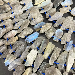 ลูกปัดหินลาบราดอไรต์สีรุ้งธรรมชาติ รูปทรงหยดน้ำ แสงรุ้งสดใส คุณภาพสูง - Product Image 1