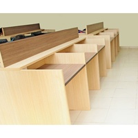 Table de bibliothèque durable en contreplaqué MR, finition stratifiée pré et post-laminée, largeur 900-4500, profondeur 750-1500, hauteur 760 mm