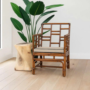 Silla reclinable de estilo nórdico clásico, hecha de ratán natural, adecuada para balcones, hogares, hoteles y villas. - Product Image 2