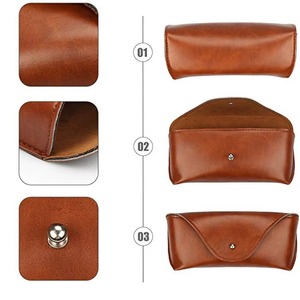 Vintage Full Grain Leather Sunglasses <b>Case</b> Durable Soft Lining <b>Spectacle</b> Protector Bulk Export Quality LGC-0053 - Product Image 6