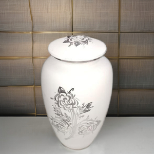 Urnas de Cremación Modernas Hechas a Mano de Aluminio Art Deco para Cenizas Humanas con Capacidad de 1-2L - Product Image 1