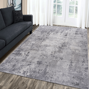 Collezione LOOM LUXE Tappeti 5x7 Grigio Chiaro/Abstract, Set di Tappeti Antiscivolo per Soggiorno e Ufficio, Eleganti e Resistenti alle Macchie - Product Image 1