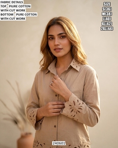 Ensemble coordonné traditionnel pour femmes Bandhani en coton sable, séchage rapide, longueur au sol, pour les fêtes - Product Image 2