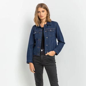 Chaqueta Vaquera Sostenible para Mujer, Reciclada, Proveedor de Abrigos de Mezclilla Ecológicos - Product Image 1