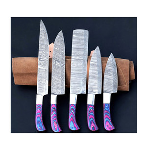 Juego de cuchillos de chef de acero de Damasco, herramientas de corte profesionales para cocina con mango cómodo para cocinar en casa o en restaurantes - Product Image 5