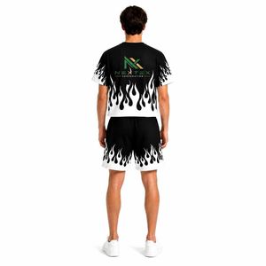 ชุดเสื้อยืดและกางเกงขาสั้นลายเสือดาวสำหรับผู้ชาย แบบไร้ตะเข็บ แห้งเร็ว 2 ชิ้น ชุดลำลองฤดูร้อน ระบายอากาศได้ดี ผลิตจากโพลีเอสเตอร์ พิมพ์ลายแบบซับลิเมชั่น - Product Image 2