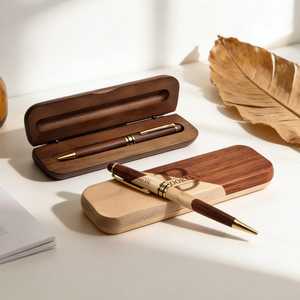 Custom Eco-Friendly Wooden Promotional Ballpoint <b>Pen</b> Personalized Logo Embossing Wooden Gift <b>Box</b> Welcome Gifts Christmas - Product Image 1