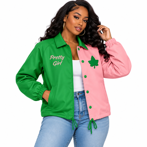 Vêtements de sororité grecque brodés Alpha |   Kapa |   Veste Alpha Colorblock Line Jacket Crossing Sorority - Product Image 1