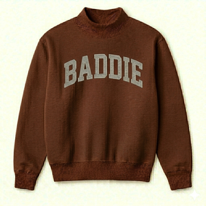 Sweat-shirt à col montant tendance, coupe oversize, en molleton de coton, chaud, pour l'hiver, style streetwear décontracté et moderne - Product Image 1