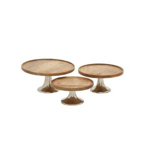 Premium Handmade Durable Wooden Cake Stand Natural Acacia Wood Finish Elegant Wedding <b>Birthday</b> Party Dessert <b>Table</b> Display - Product Image 2