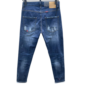<b>Men's</b> Custom Logo Sky Blue Denim <b>Jeans</b> Straight Fit Lightweight Mid Plus Size Style Wholesale Winter Autumn Summer - Product Image 2