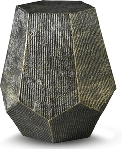 Steve Silver Donato End <b>Table</b> Hand Stamped Iron <b>Side</b> <b>Table</b> Antique <b>Gold</b> Finish Modern Accent <b>Table</b> Fully Assembled Living Room - Product Image 3