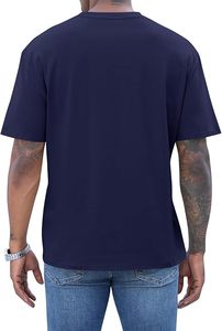 Heavy Weight 100% Cotton Oversized T-<b>Shirt</b> <b>Men</b> 220 Grams Shoulder Custom Printing Hip Hop Plus Size 100% Cotton Blank Boxy <b>Men's</b> - Product Image 3