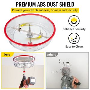 Kit Fresa a Tazza Regolabile con Scudo Antipolvere per PC da 1-5/8\" a 11-13/16\" (40-300mm) e Due Punte Sostituibili - Product Image 5