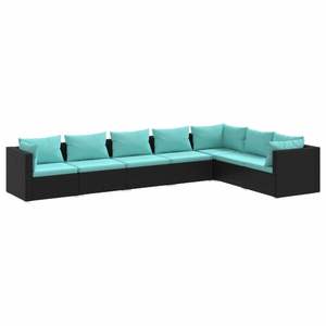 Conjunto de Muebles de Jardín de Ratán PE Negro con Acero con Recubrimiento en Polvo, Colección de Muebles Duraderos para Exteriores - Product Image 2