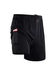 Advanced 2-in-1 Performance Sport <b>Shorts</b> – <b>Compression</b> Liner Workout <b>Short</b> with Hidden Phone Pouch – Breathable Black Activewear - Product Image 3