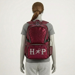 Sac à dos scintillant pour équipe de cheerleading, personnalisé avec le nom, sac de sport brillant pour entraînement et compétition - Product Image 2