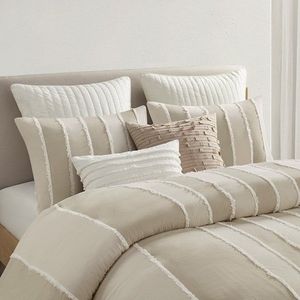 3 Piece <b>Striped</b> Cotton <b>Duvet</b> Cover <b>Set</b> Premium Comfort for Your Bedding Needs - Product Image 3