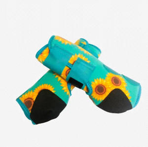 Bottes de protection pour chevaux en cuir respirant et néoprène, fermeture à boucle, conception durable pour un usage quotidien, prévention des blessures - Product Image 5