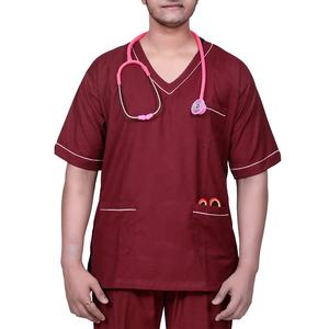 Unisex Medical Scrub <b>Set</b> Hospital Uniform for <b>Doctors</b> Nurses Healthcare Staff V Neck Top and Pants Custom Logo Available - Product Image 3