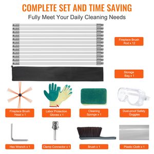 Kit de Limpieza de Chimeneas de 39 Pies, 12 Varillas Flexibles de Nailon Reforzado, Ergonómico, 360 Grados, Accesorios para Limpieza de Chimeneas y Chimeneas de Leña - Product Image 5