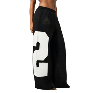 Pantalones de Pierna Ancha 100% Algodón, Casuales, Antiarrugas, Holgados, Lisos, Cómodos, con Logotipo Personalizado - Product Image 5