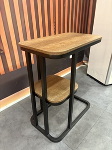 Mesa de Centro Moderna de 2 Niveles con Estructura Metálica y Tablero MFC PB - Product Image 3
