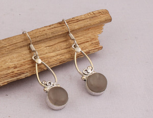 Natural Rainbow Moonstone Earring <b>Solid</b> 925 Sterling <b>Silver</b> Handmade Vintage Luxury Drop Earrings Wedding Anniversary Gift Part - Product Image 5