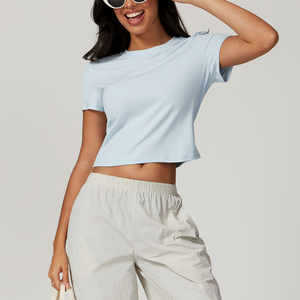 Nueva Llegada, Camiseta Corta de Algodón de Alta Calidad, Estampada, Moderna y Elegante para Mujer, Personalizada - Product Image 4