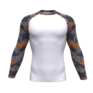 Premium <b>Black</b> Mens Rash Guard Long Sleeve Plain <b>Compression</b> <b>Shirt</b> Custom Logo BJJ Grappling Training Sportswear Manufacturer - Product Image 6